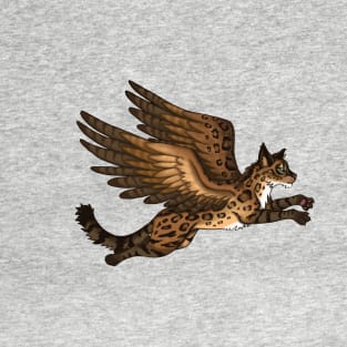 Winged Cat Pouncing T-Shirt